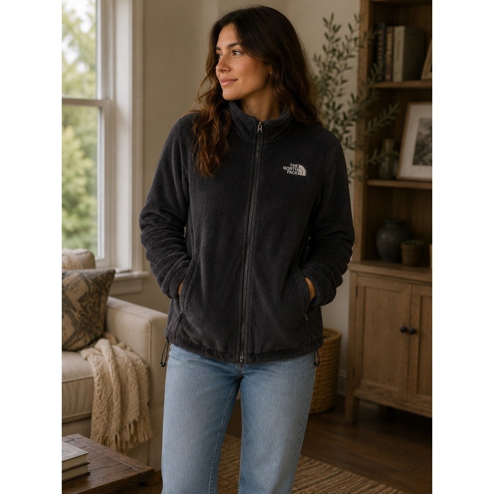 The North‎ Face Fleece Jacket Womens Medium Black Gorpcore Outdoorsy